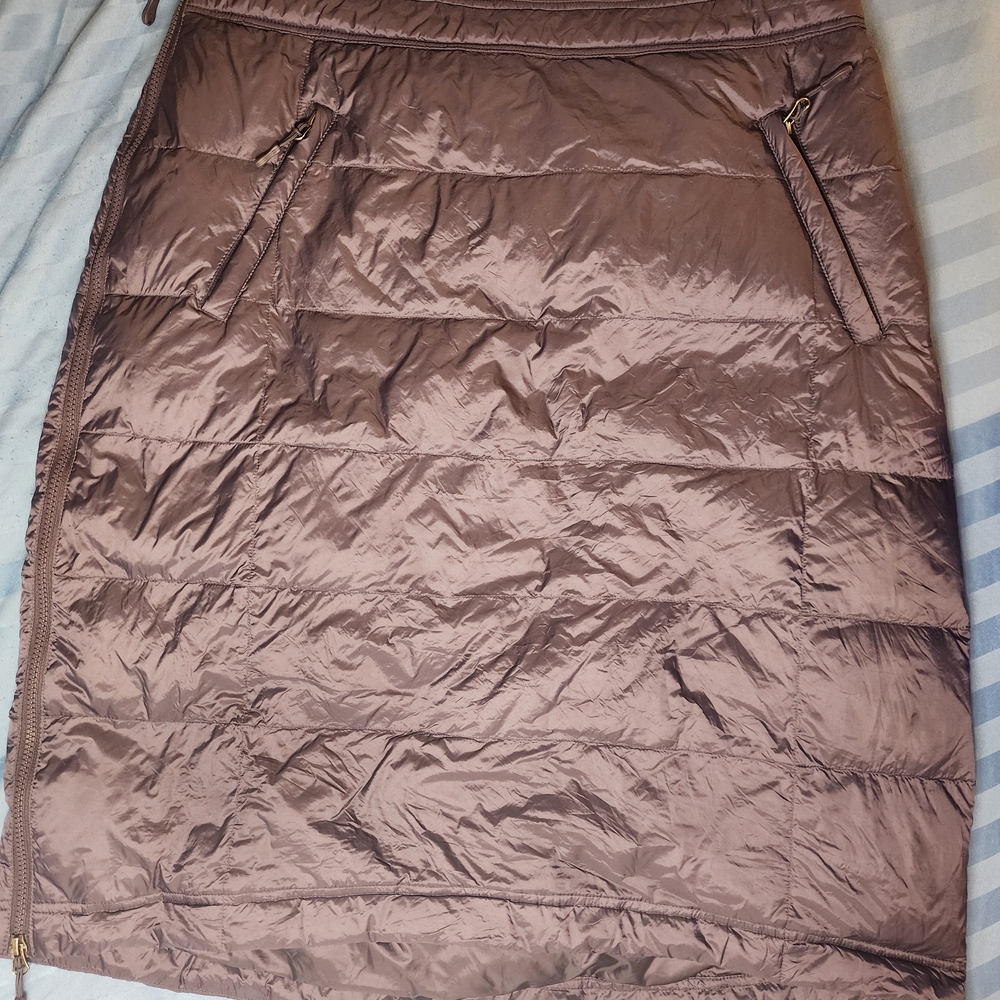 Chic XL Puffer-inspired DOWN Purple Pencil Skirt